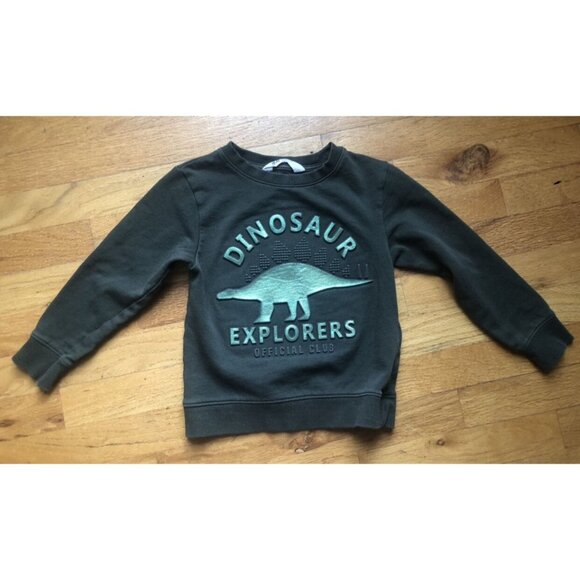 H&M 4-6 Green Dinosaur Sweatshirt - Picture 1 of 4